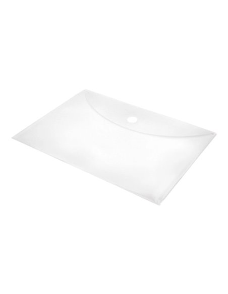 POCHETTE ENVELOPPE LIDERPAPEL POLYPROPYLÈNE 180 MICRONS A4 297X210MM FERMETURE VELCRO COLORIS TRANSPARENT
