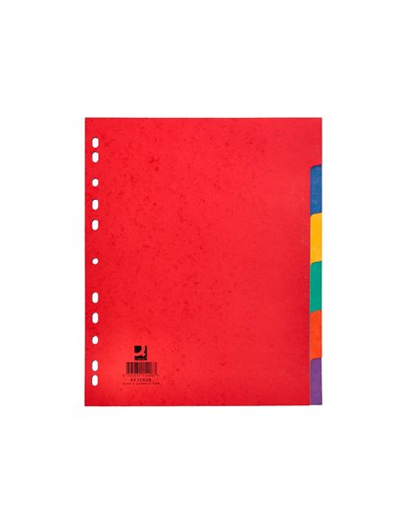 INTERCALAIRE Q-CONNECT CARTE LUSTRÉE 225G 6 POSITIONS A4+ 212X310MM