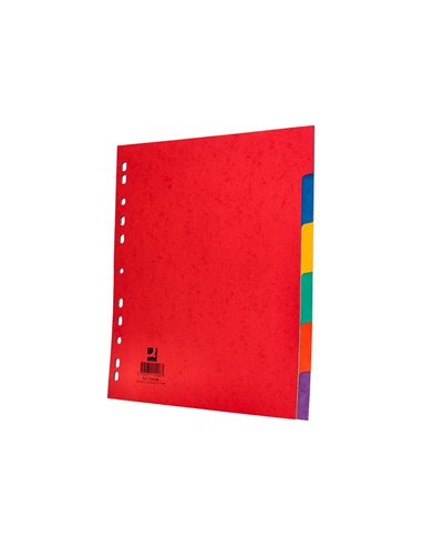 INTERCALAIRE Q-CONNECT CARTE LUSTRÉE 225G 6 POSITIONS A4+ 212X310MM