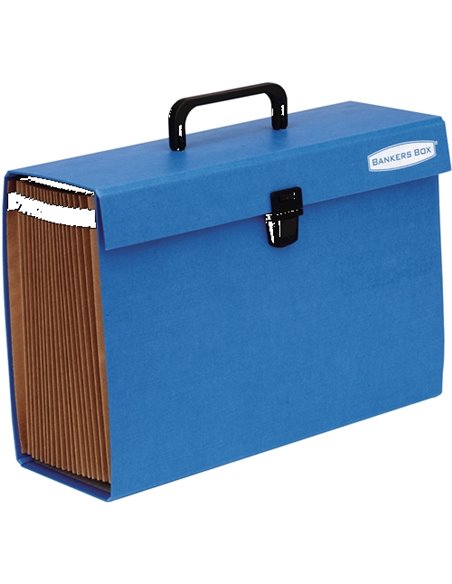 Classeur accordéon Fellowes Bankers Box - 19 compartiments - Structure laminée - Fermeture à clic - Feuille d'étiquettes incluse