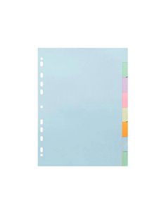 INTERCALAIRE EXACOMPTA CARTE FORTE 170GR A4 8 POSITIONS  COLORIS PASTEL