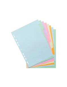 INTERCALAIRE EXACOMPTA CARTE FORTE 170GR A4 8 POSITIONS  COLORIS PASTEL 2