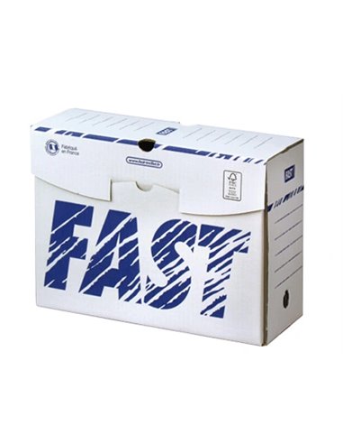 BOÎTE ARCHIVES HAMELIN CARTON ONDULÉ BLANC DOCUMENT RIGIDE 250X330MM DOS 150MM LIVRÉ PLAT COLORIS BLANC