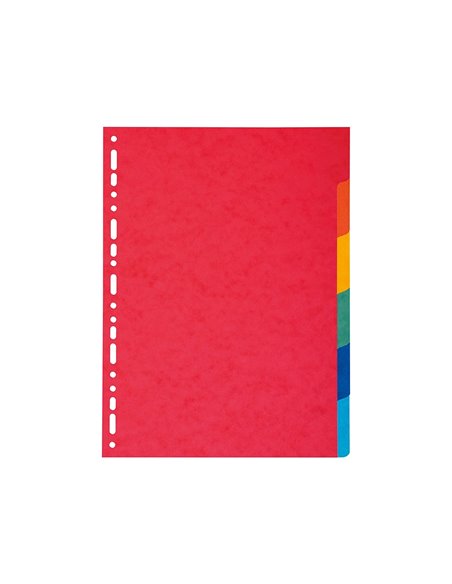 INTERCALAIRE EXACOMPTA CARTE MARBRÉE RECYCLÉE 220G 6 POSITIONS A4 COLORIS VIFS