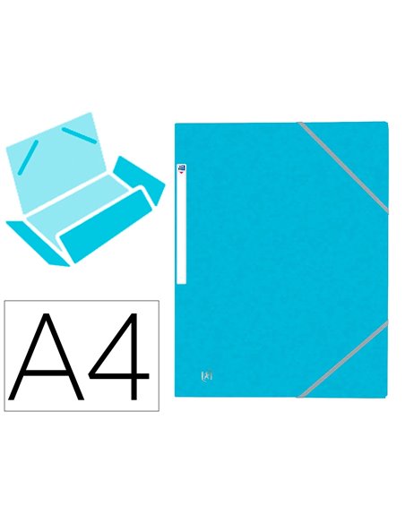 CHEMISE ELASTIQUE 3 RABATS OXFORD TOPFILE+ A4 BLEU CLAIR