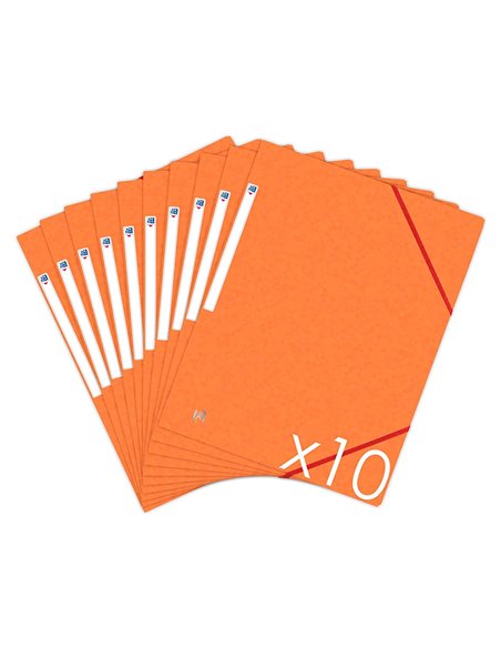 CHEMISE ELASTIQUE 3 RABATS OXFORD TOPFILE+ A4 ORANGE