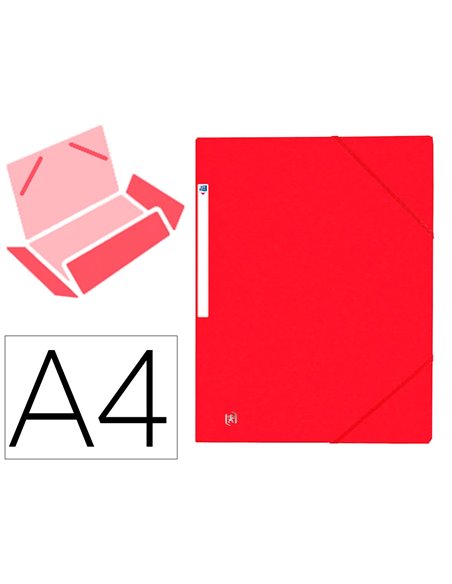 CHEMISE ELASTIQUE 3 RABATS OXFORD TOPFILE+ A4 ROUGE