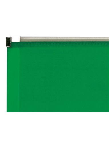 POCHETTE ENVELOPPE LIDERPAPEL POLYPROPYLNE 180 MICRONS A4  210X297MM FERMETURE CLAIR  VERT TRANSLUCIDE