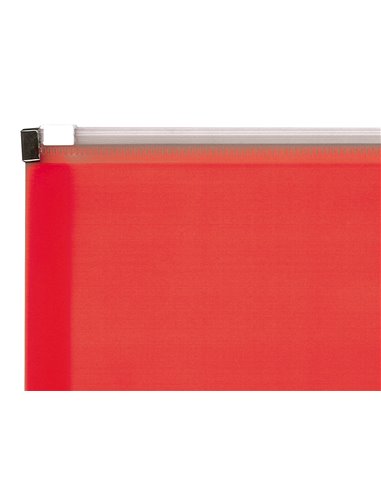 POCHETTE ENVELOPPE LIDERPAPEL POLYPROPYLNE 180 MICRONS A4  210X297MM FERMETURE CLAIR  ROUGE TRANSLUCIDE