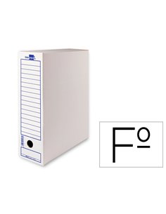BOITE A ARCHIVES LIDERPAPEL CARTON RECYCLE 325G/M2 DOS  100MM 365X100X251MM COLORIS BLANC