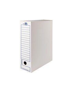 BOITE A ARCHIVES LIDERPAPEL CARTON RECYCLE 325G/M2 DOS  100MM 365X100X251MM COLORIS BLANC 2