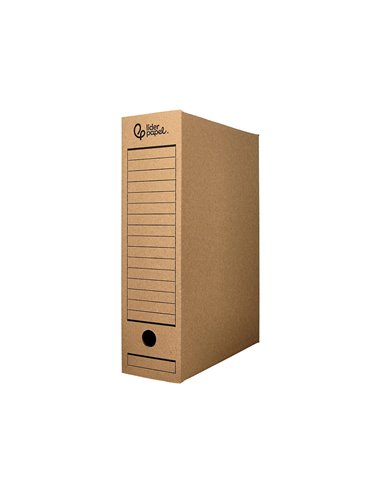 BOITE A ARCHIVES LIDERPAPEL CARTON RECYCLE DIN A4 325G/M2 DOS 82MM KRAFT 325X82X250MM