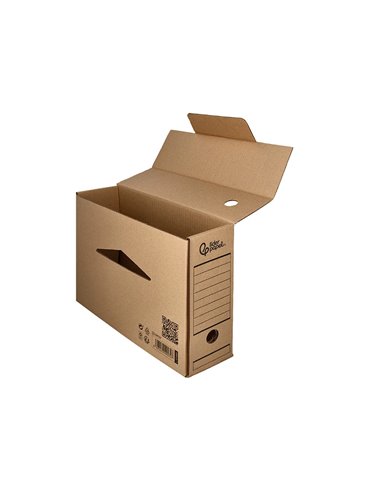 BOITE A ARCHIVES LIDERPAPEL CARTON RECYCLE DIN A4 325G/M2 DOS 82MM KRAFT 325X82X250MM