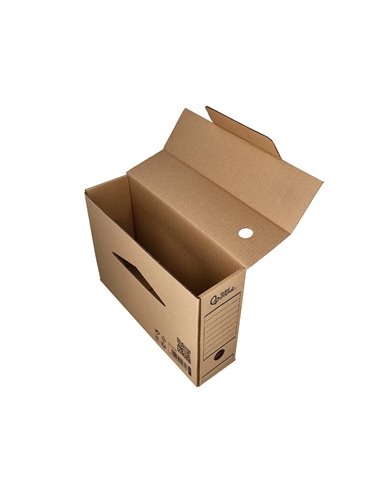 BOITE A ARCHIVES LIDERPAPEL CARTON RECYCLE DIN A4 325G/M2 DOS 82MM KRAFT 325X82X250MM