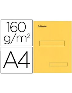 SOUS-CHEMISE ESSELTE CARTON KRAFT 160G 230X310MM A4 2 RABATS COLORIS JAUNE