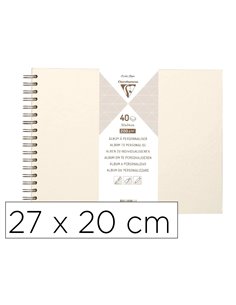 ALBUM A PERSONNALISER CLAIREFONTAINE COUVERTURE RIGIDE RELIURE INTEGRALE BRONZE 27X20CM 40FEUILLES 200G IVOIRE IRISEE