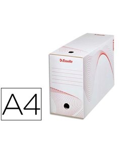 BOÎTE ARCHIVES ESSELTE STANDARD CARTON ONDULÉ RECYCLABLE A4 245X345MM DOS 150MM ASSEMBLAGE MANUEL FACIL COLORIS BLANC