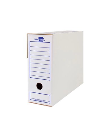 BOITE A ARCHIVES LIDERPAPEL CARTON RECYCLE 325G/M2 DOS  106MM 430X116X316MM COLORIS BLANC