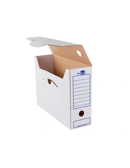 BOITE A ARCHIVES LIDERPAPEL CARTON RECYCLE 325G/M2 DOS  106MM 430X116X316MM COLORIS BLANC