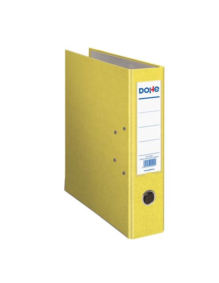 Classeur à levier Dohe format A4 - Dos 70 mm - Œillet, anneau et porte-cartes sur le dos - Carton doublé polypropylène - Coins m