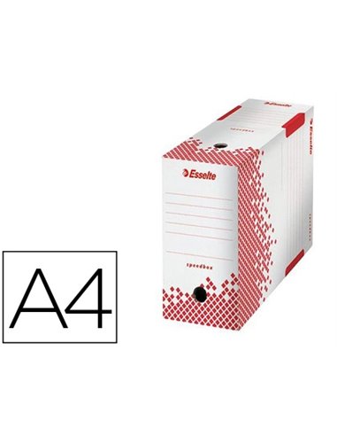 BOÎTE ARCHIVES ESSELTE SPEEDBOX CARTON RECYCLABLE 350X250MM FOND AUTOMATIQUE DOS 150MM