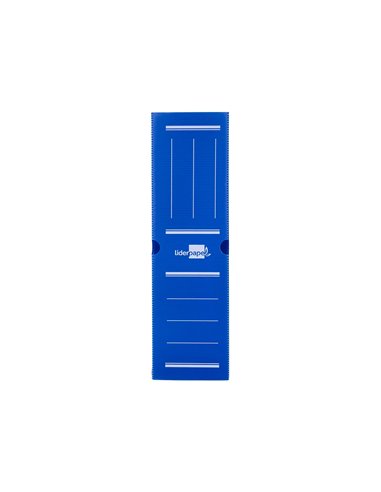 BOITE A ARCHIVES LIDERPAPEL POLYPROPYLENE ONDULE DOS  100MM 360X100X260MM COLORIS BLEU