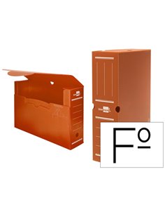 BOITE A ARCHIVES LIDERPAPEL POLYPROPYLENE ONDULE DOS  100MM 360X100X260MM COLORIS MARRON