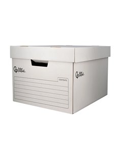 CONTAINER A ARCHIVES LIDERPAPEL CARTON MONTAGE AUTOMATIQUE POUR 3 BOITES FORMAT FOLIO / 4 CLASSEURS A-Z 387X333X260MM 2