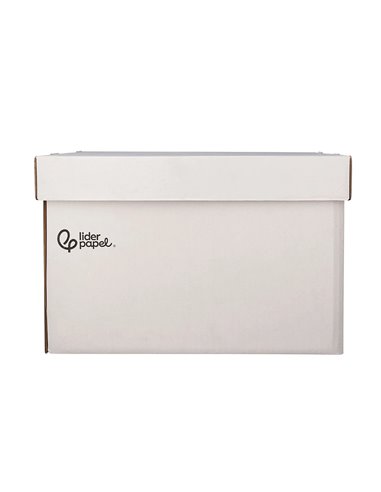 CONTAINER A ARCHIVES LIDERPAPEL CARTON MONTAGE AUTOMATIQUE POUR 3 BOITES FORMAT FOLIO / 4 CLASSEURS A-Z 387X333X260MM