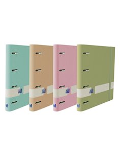 Classeur Oxford Nature Europeanbinder A4+ à couverture extra rigide 4x35, assorti avec recharges pastel 5x5 - Classeur écologiqu
