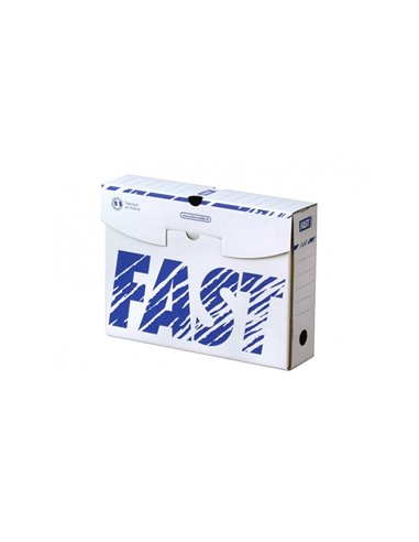BOITE ARCHIVES FAST BASIC DIM. 33X25CM DOS 80MM COLORIS BLANC LOT 10 UNITES