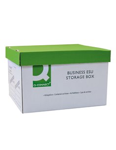 BOÎTE ARCHIVAGE DÉFINITIF Q-CONNECT CARTON POUR 3 BOÎTES A4 DOS 100MM MONTAGE MANUEL 327X387X250MM 2
