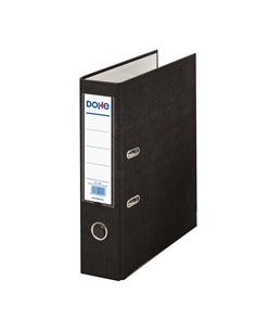 Classeur à levier Dohe format A4 - Dos 70 mm - Œillet, anneau et porte-cartes sur le dos - Carton doublé polypropylène - Coins m