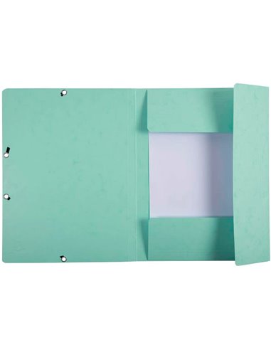 CHEMISE EXACOMPTA 3 RABATS CA RTE LUSTREE 400G 4A 24X32CM ELASTIQUE COLORIS PASTEL