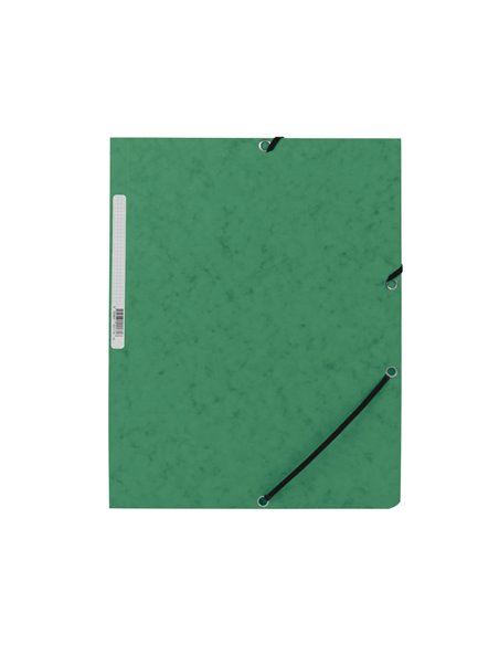 CHEMISE Q-CONNECT CARTE LUSTRÉE 375G POUR DOCUMENTS A4 320X243MM 3 RABATS COLORIS VERT