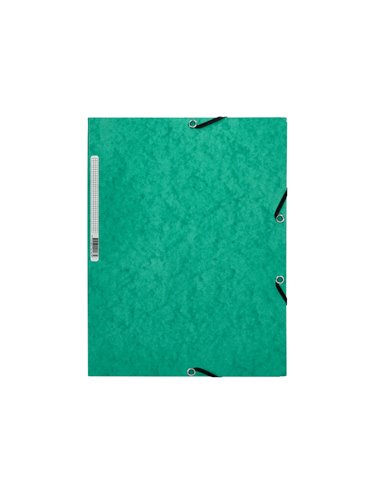 CHEMISE Q-CONNECT CARTE LUSTRÉE 375G POUR DOCUMENTS A4 320X243MM 3 RABATS COLORIS VERT