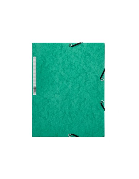 CHEMISE Q-CONNECT CARTE LUSTRÉE 375G POUR DOCUMENTS A4 320X243MM 3 RABATS COLORIS VERT