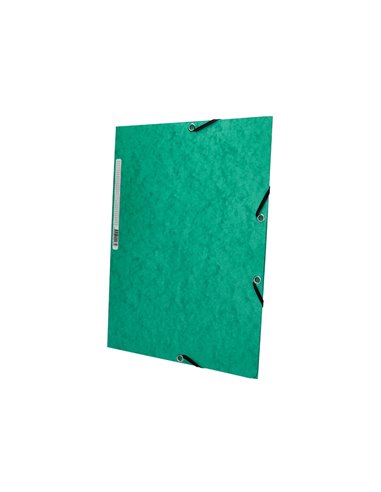 CHEMISE Q-CONNECT CARTE LUSTRÉE 375G POUR DOCUMENTS A4 320X243MM 3 RABATS COLORIS VERT