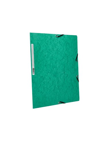 CHEMISE Q-CONNECT CARTE LUSTRÉE 375G POUR DOCUMENTS A4 320X243MM 3 RABATS COLORIS VERT