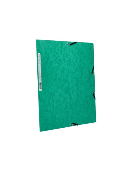 CHEMISE Q-CONNECT CARTE LUSTRÉE 375G POUR DOCUMENTS A4 320X243MM 3 RABATS COLORIS VERT