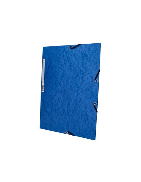 CHEMISE Q-CONNECT CARTE LUSTRÉE 375G POUR DOCUMENTS A4 320X243MM 3 RABATS COLORIS BLEU