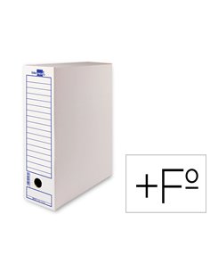 BOITE A ARCHIVES LIDERPAPEL CARTON RECYCLE 325G/M2 DOS  116MM 388X116X275MM COLORIS BLANC