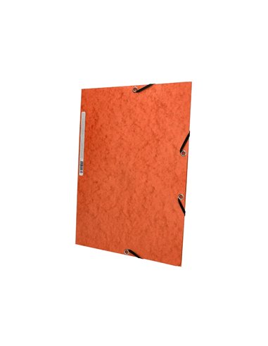 CHEMISE Q-CONNECT CARTE LUSTRÉE 375G POUR DOCUMENTS A4 320X243MM 3 RABATS COLORIS ORANGE