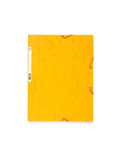 CHEMISE EXACOMPTA CARTE LUSTRÉE 5/10E 400G 3 RABATS ET ÉLASTIQUE A4 FORMAT 240X320MM COLORIS JAUNE 2