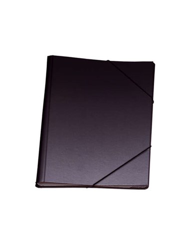 Chemise de classement Dohe 12 pochettes - Format Folio - Carton laminé - Fermeture élastique - Noir