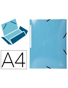 CHEMISE EXACOMPTA IDERAMA CARTE LUSTRÉE PELLICULÉE 425G 3 RABATS ÉLASTIQUE A4+ 240X320MM COLORIS ASSORTIS