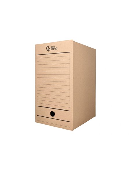 BOITE A ARCHIVES LIDERPAPEL CARTON RECYCLE 400G/M2 DOS  200MM KRAFT 367X200X251MM