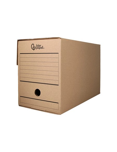 BOITE A ARCHIVES LIDERPAPEL CARTON RECYCLE 400G/M2 DOS  200MM KRAFT 367X200X251MM