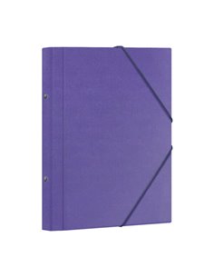 Chemise de classement Dohe 12 pochettes - Format Folio - Carton laminé - Fermeture élastique - Violet