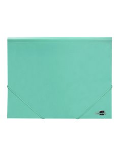 CHEMISE LIDERPAPEL POLYPROPYLENE DOS FLEXIBLE A4 210X297MM 4/10E 3 RABATS 100F ELASTIQUE VERT POMME OPAQUE 2